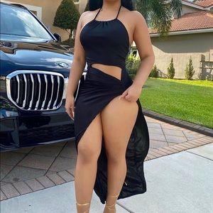 Keeping it high standards Maxi black dress fashion nova